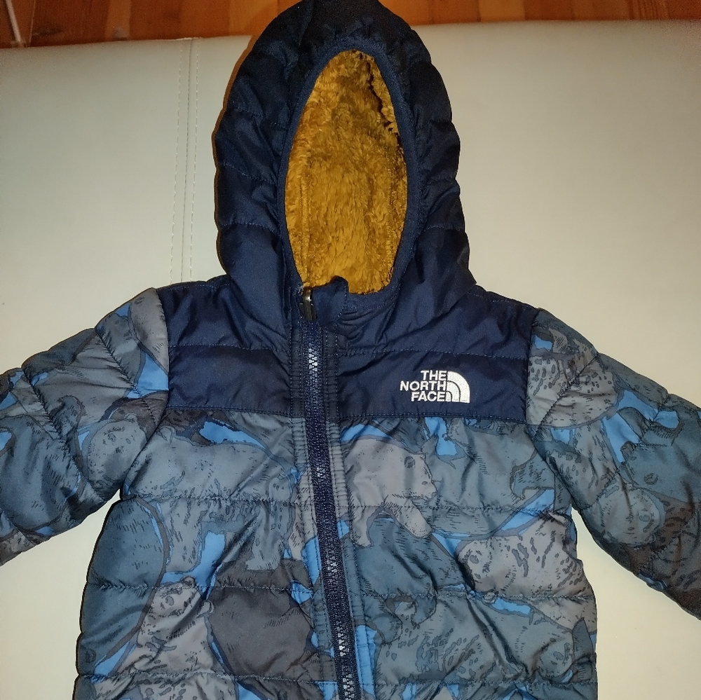 The North Face Kids' Navy & Blue Hooded Puffer Jacket